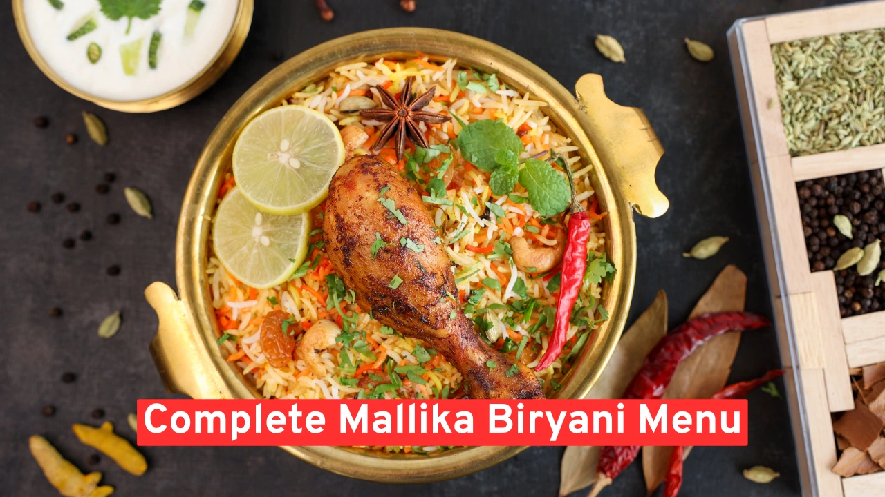 Complete Mallika Biryani Menu
