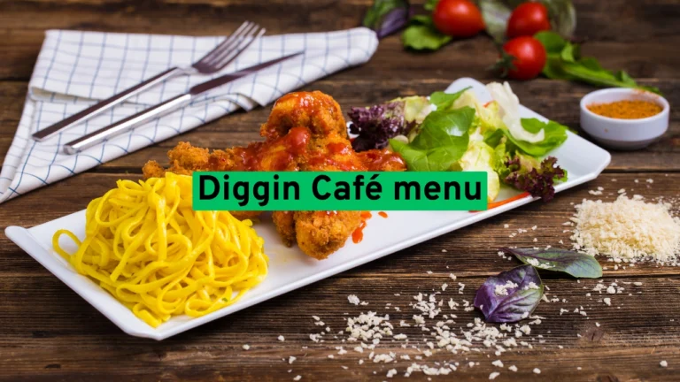 Diggin Café menu