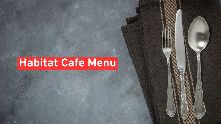 Habitat Cafe Menu