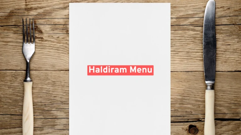 Haldiram Menu