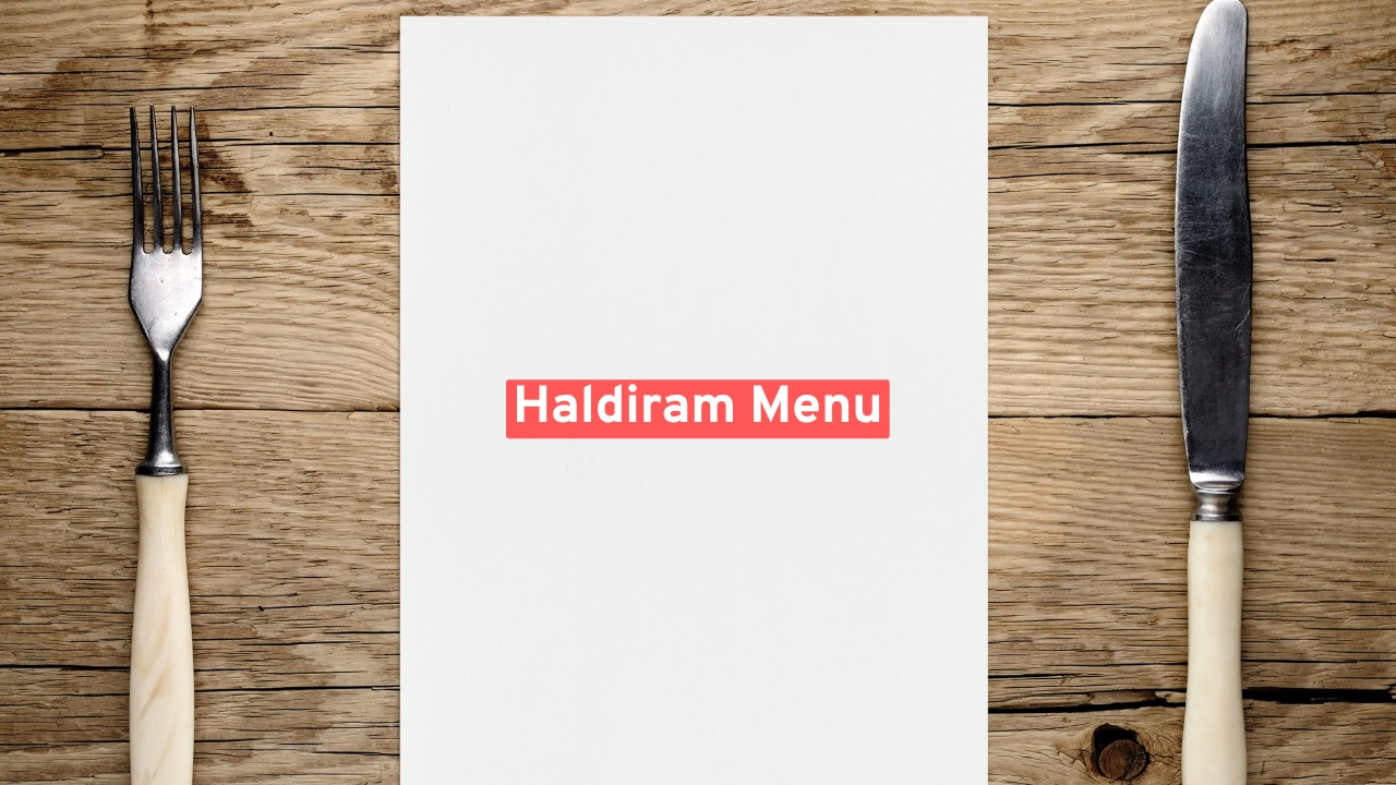 Haldiram Menu