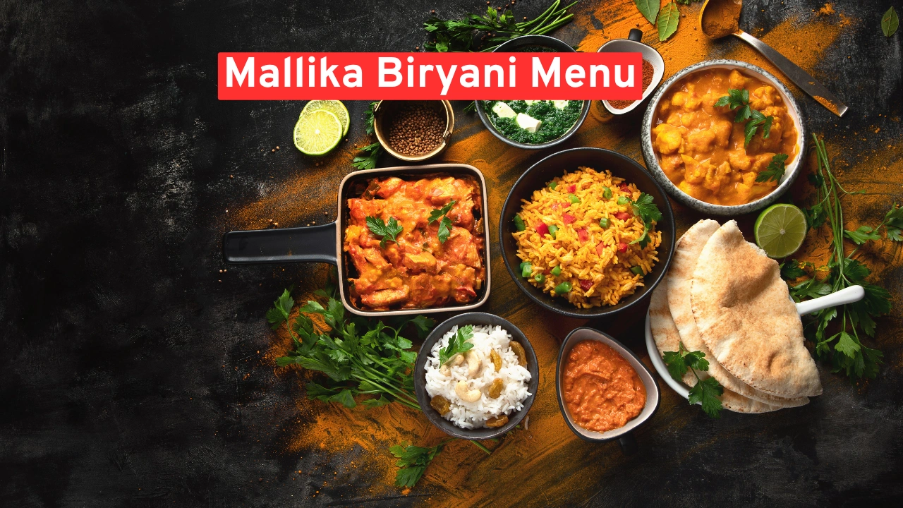 Mallika Biryani menu
