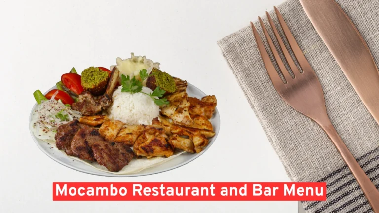Mocambo Restaurant and Bar Menu