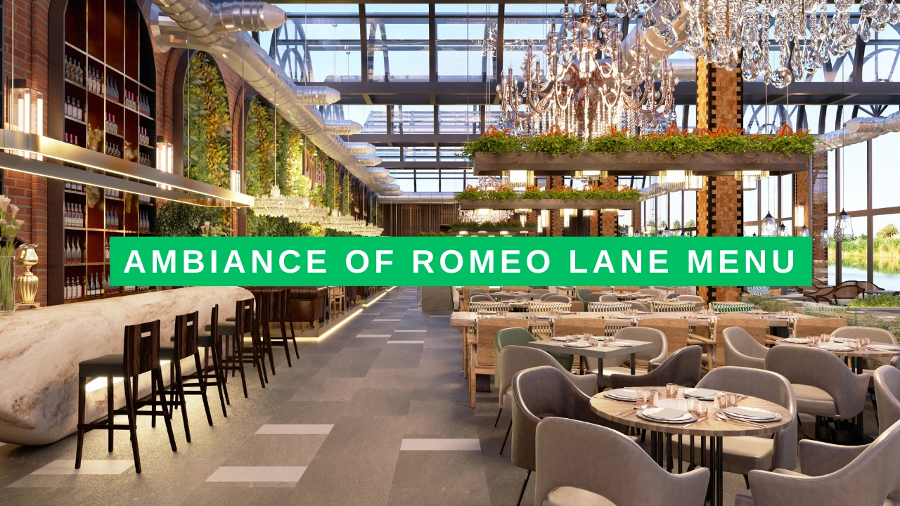 Ambiance of Romeo Lane Menu