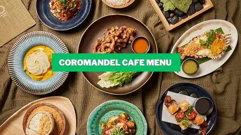 Coromandel Cafe Menu