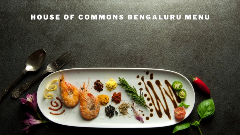 House of Commons Bengaluru Menu