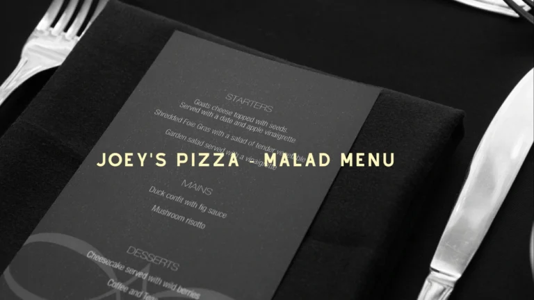 Joey's Pizza - Malad Menu