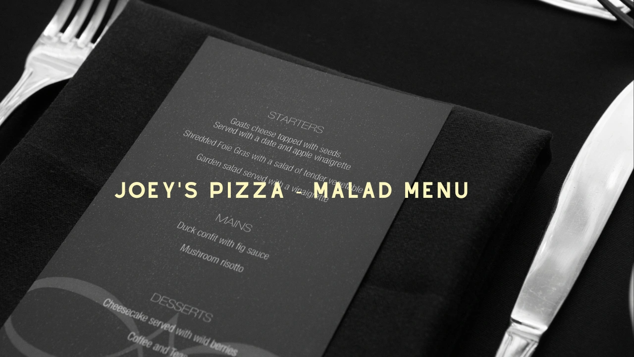 Joey's Pizza - Malad Menu
