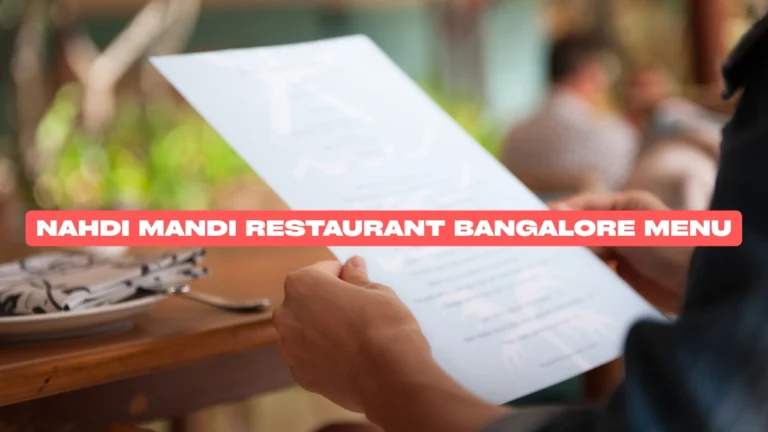 Nahdi Mandi Restaurant Bangalore Menu