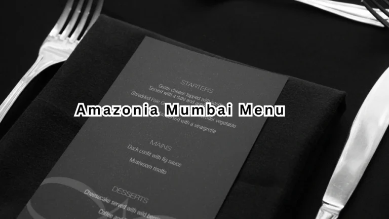 amazonia mumbai menu