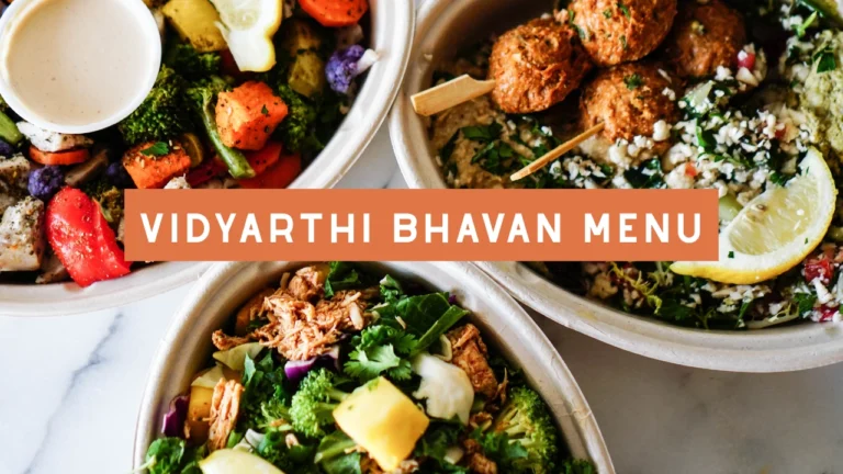 vidyarthi bhavan menu