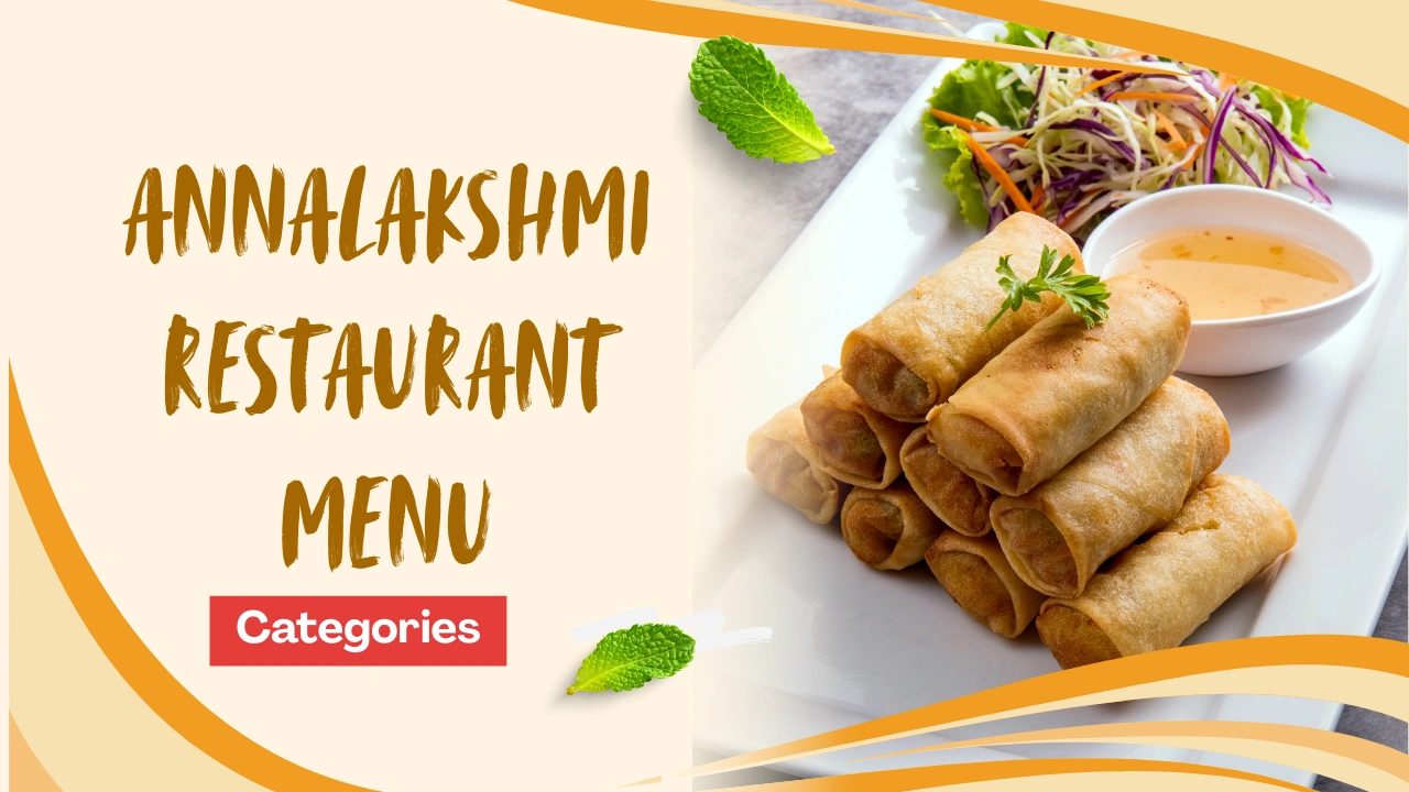 Annalakshmi Restaurant Menu Categories