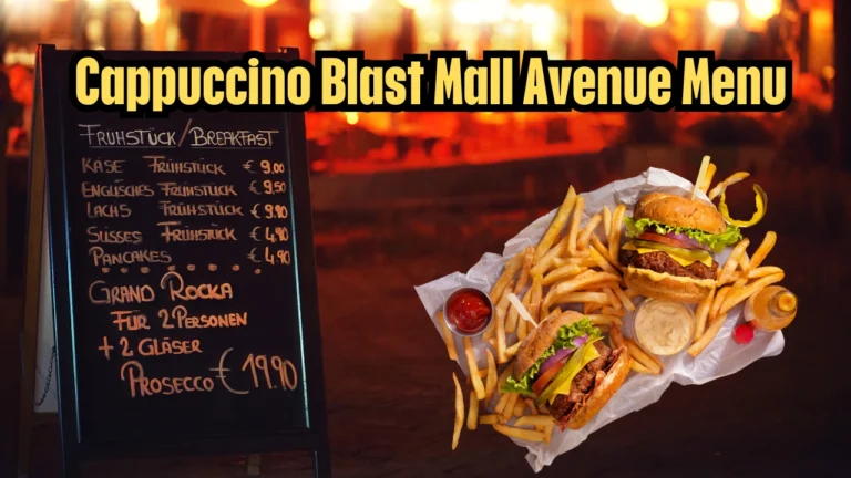 Cappuccino Blast Mall Avenue Menu