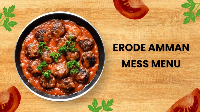 Erode Amman Mess Menu