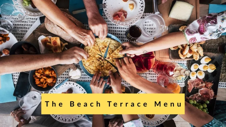 The Beach Terrace Menu