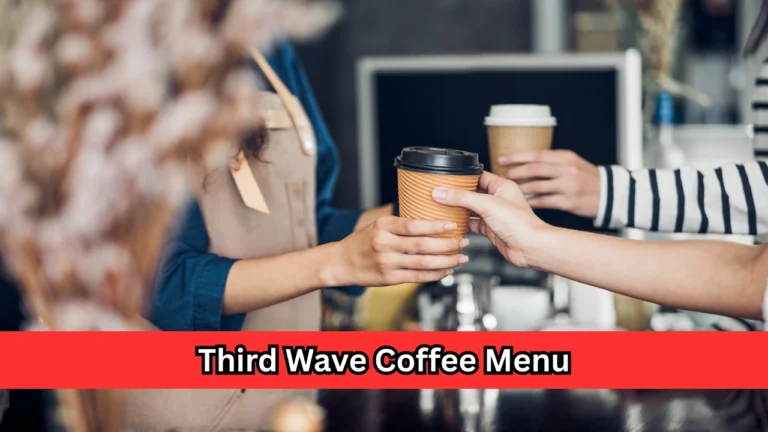 Third Wave Coffee Menu