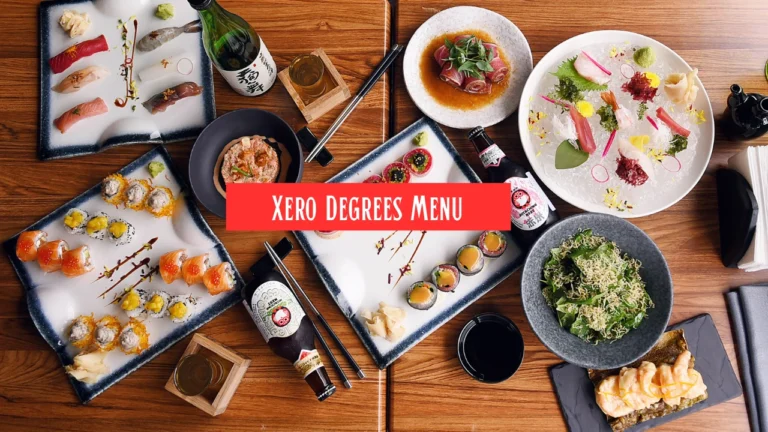Xero Degrees Menu