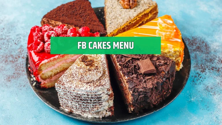 fb cakes menu