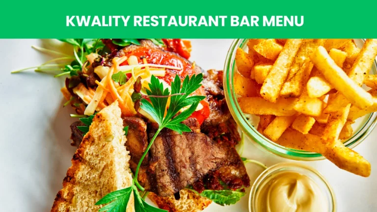 kwality restaurant bar menu