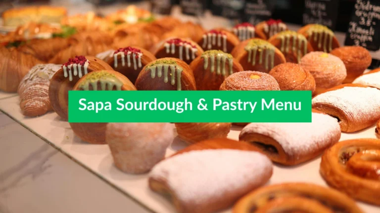 sapa sourdough & pastry menu