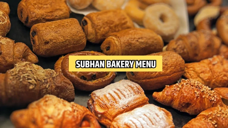 subhan bakery menu