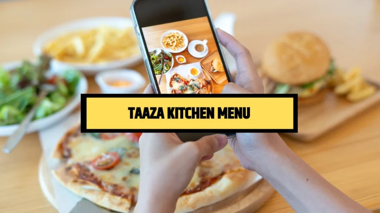taaza kitchen menu