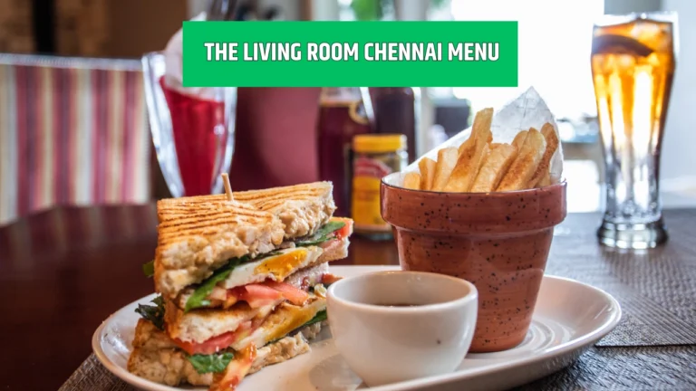 the living room chennai menu