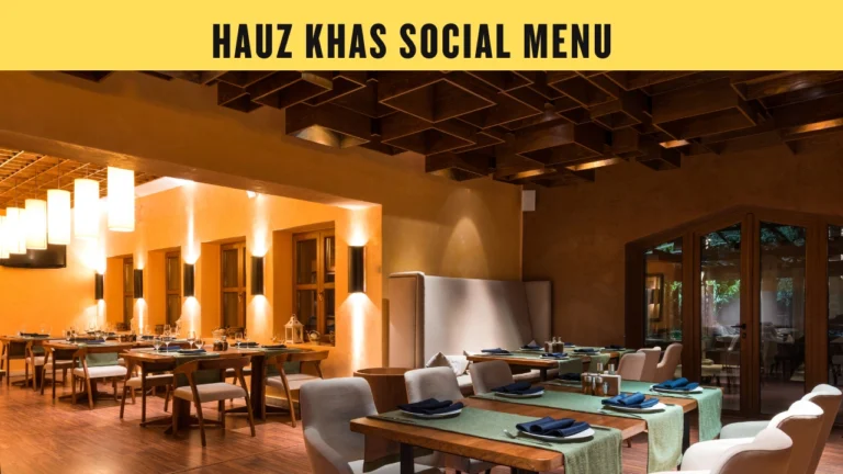 Hauz Khas Social Menu