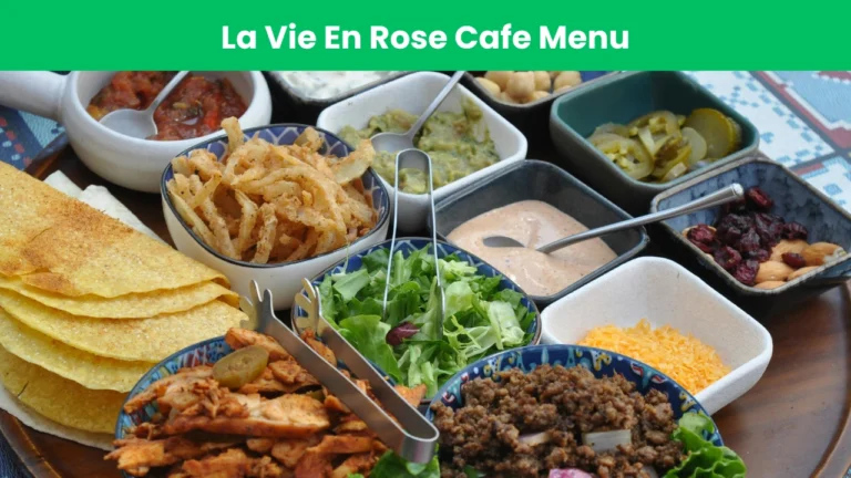 La Vie En Rose Cafe Menu