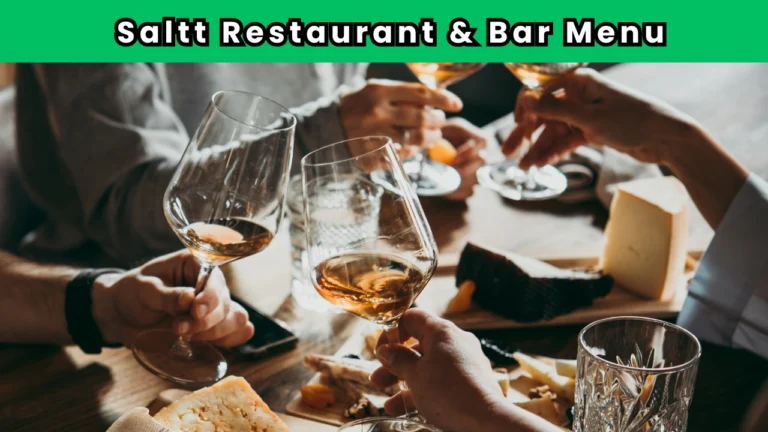 saltt restaurant & bar menu