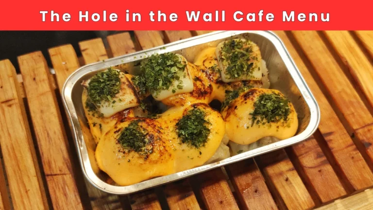 the hole in the wall cafe menu
