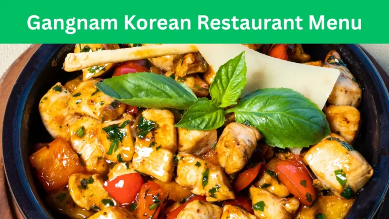 Gangnam Korean Restaurant Menu