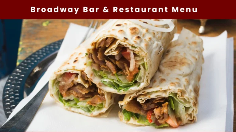 broadway bar & restaurant menu