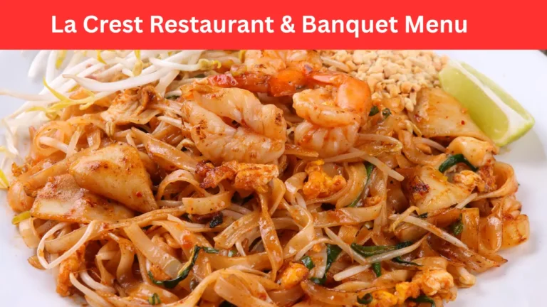 la crest restaurant & banquet menu