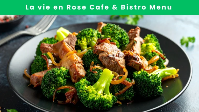 la vie en rose cafe & bistro menu