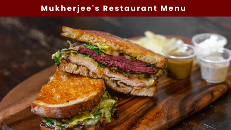 mukherjee's restaurant menu