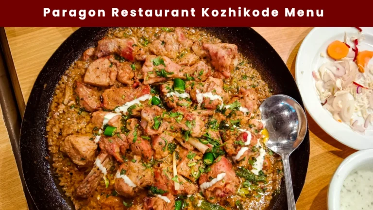 paragon restaurant kozhikode menu