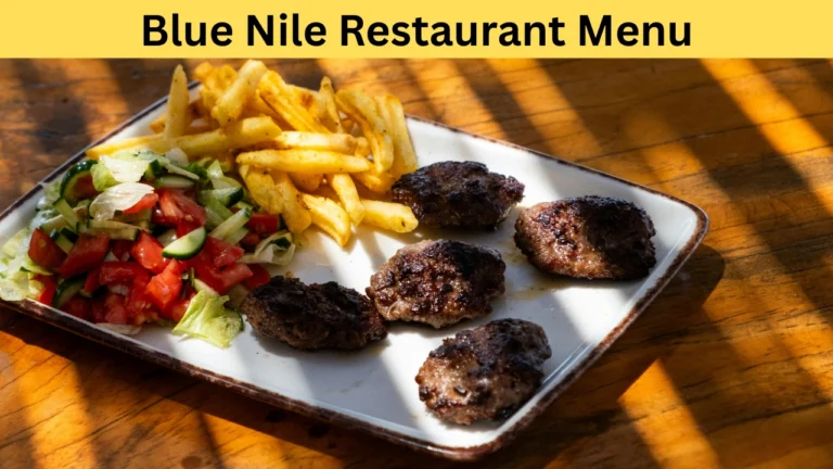 Blue Nile Restaurant Menu