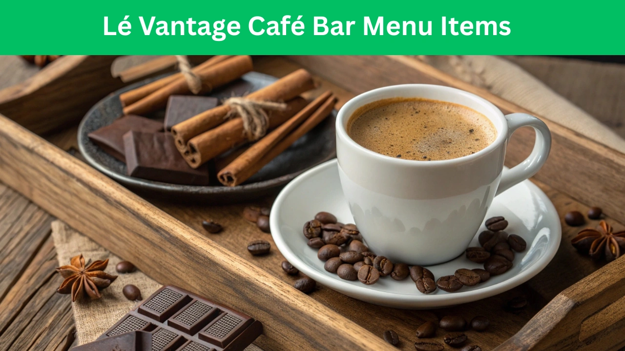 Lé Vantage Café Bar Menu Items