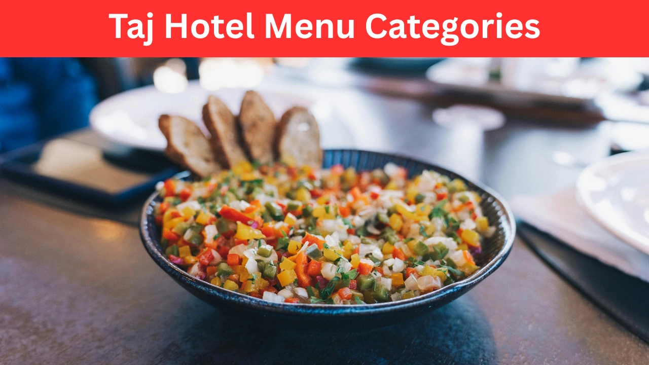 Taj Hotel Menu Categories