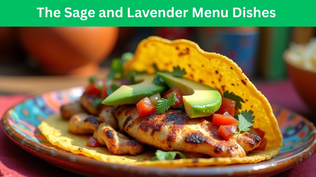 The Sage and Lavender Menu Dishes