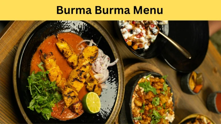 burma burma menu