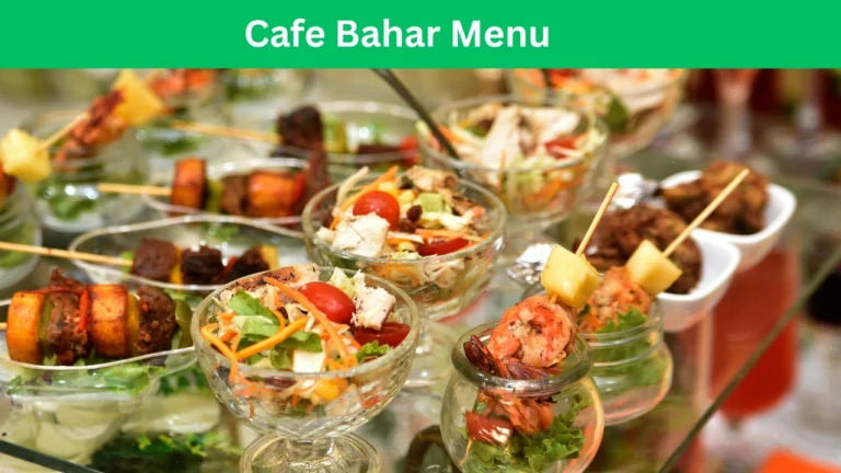 cafe bahar menu