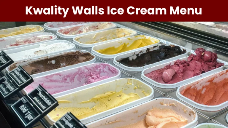 kwality walls ice cream menu