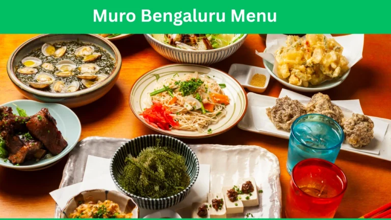 muro bengaluru menu