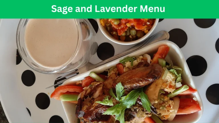 sage and lavender menu