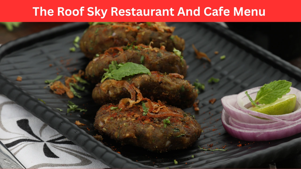 the roof sky restaurant and cafe menu
