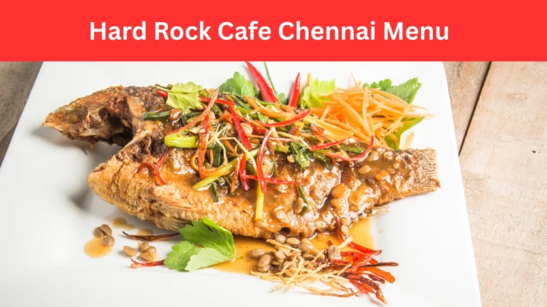 Hard Rock Cafe Chennai Menu