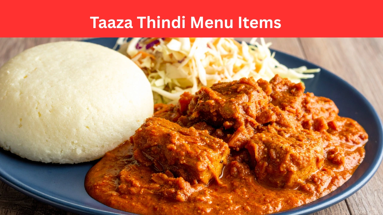 Taaza Thindi Menu Items
