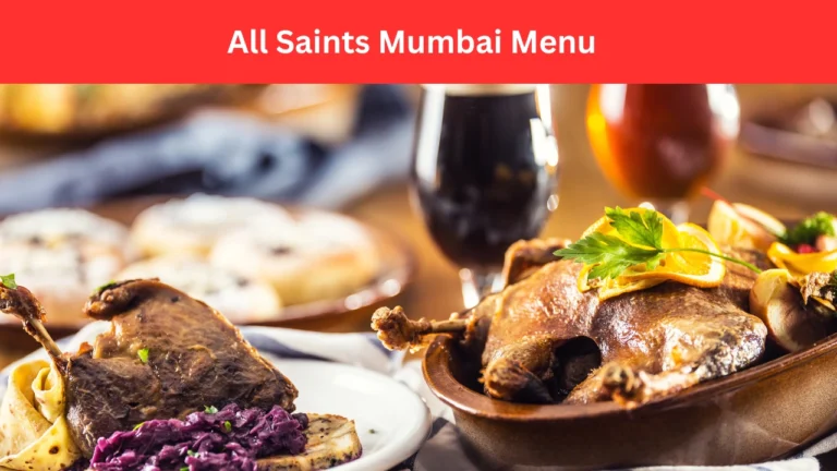 all saints mumbai menu